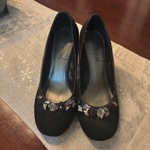 Black heels with gems